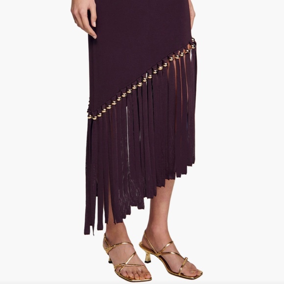Swann Asymmetric Fringe Hem Dress - Picture 3 of 7